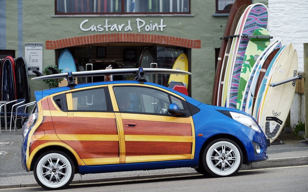 Chevrolet Spark Woody Wagon Spotted driving around Newquay Cornwall 