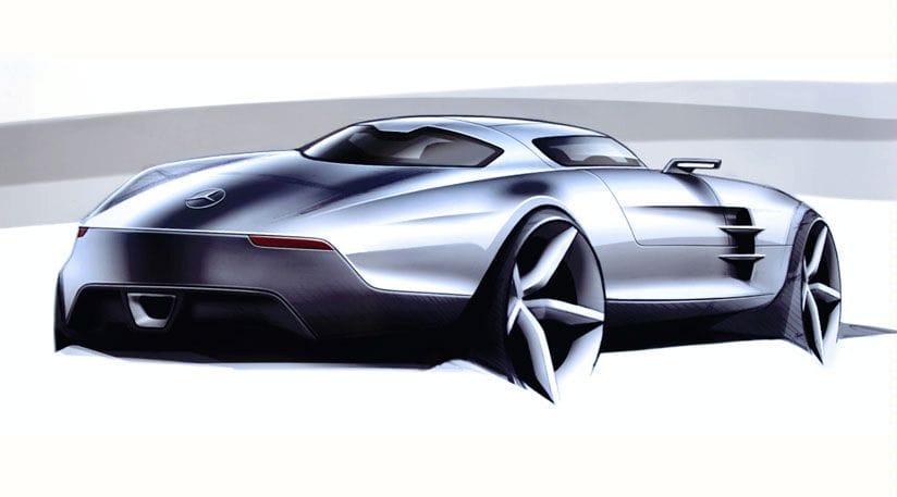 mercedes sls. the new Mercedes-Benz SLS