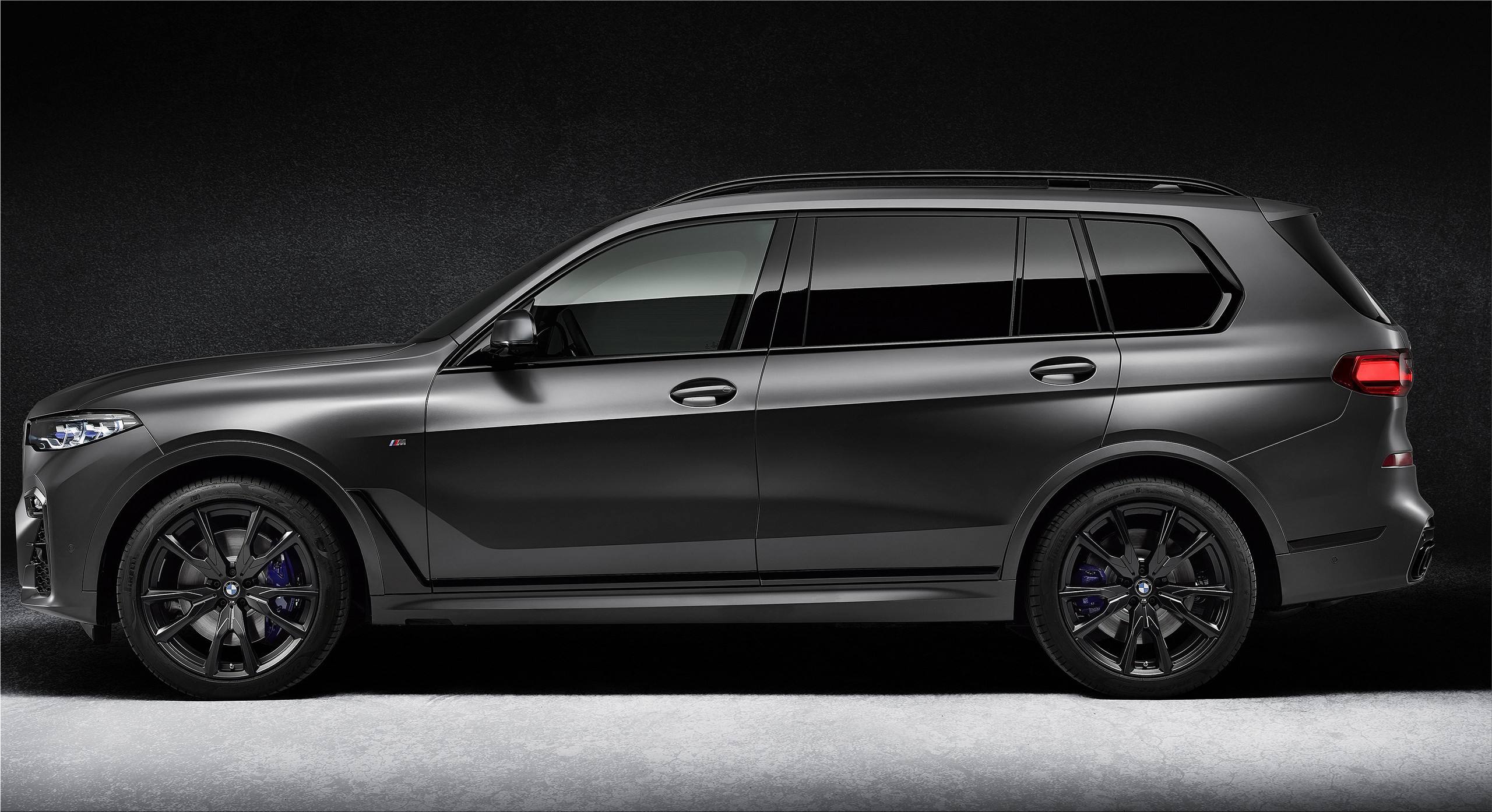A new luxury SUV BMW X7 Dark Shadow Edition Spare Wheel