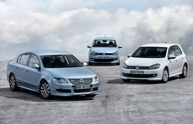 Polo, Golf and Passat BlueMotion