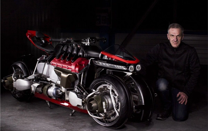 Lazareth's flying motorcycle - "La Moto Volante"