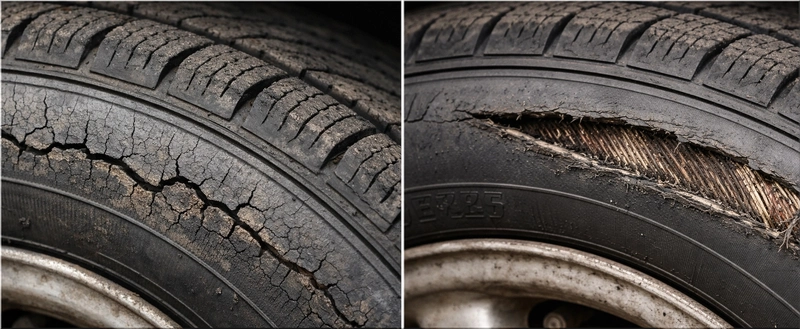 Tire sidewall damage