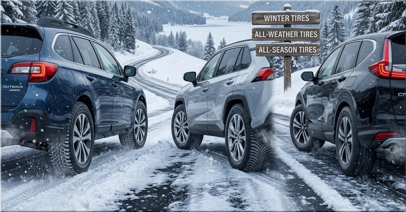 Winter tires vs all-season tires vs all-weather tires