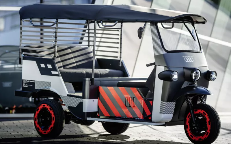 Electric rickshaws powered by used batteries from Audi e-tron