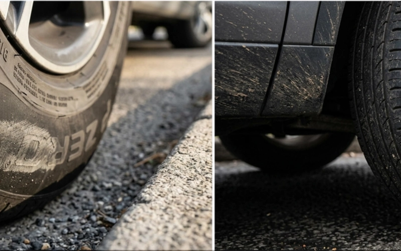 Tire sidewall damage