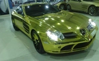 Gold Mercedes SLR McLaren in Dubai
