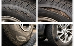 Tire sidewall damage: safe vs unsafe (visual guide)